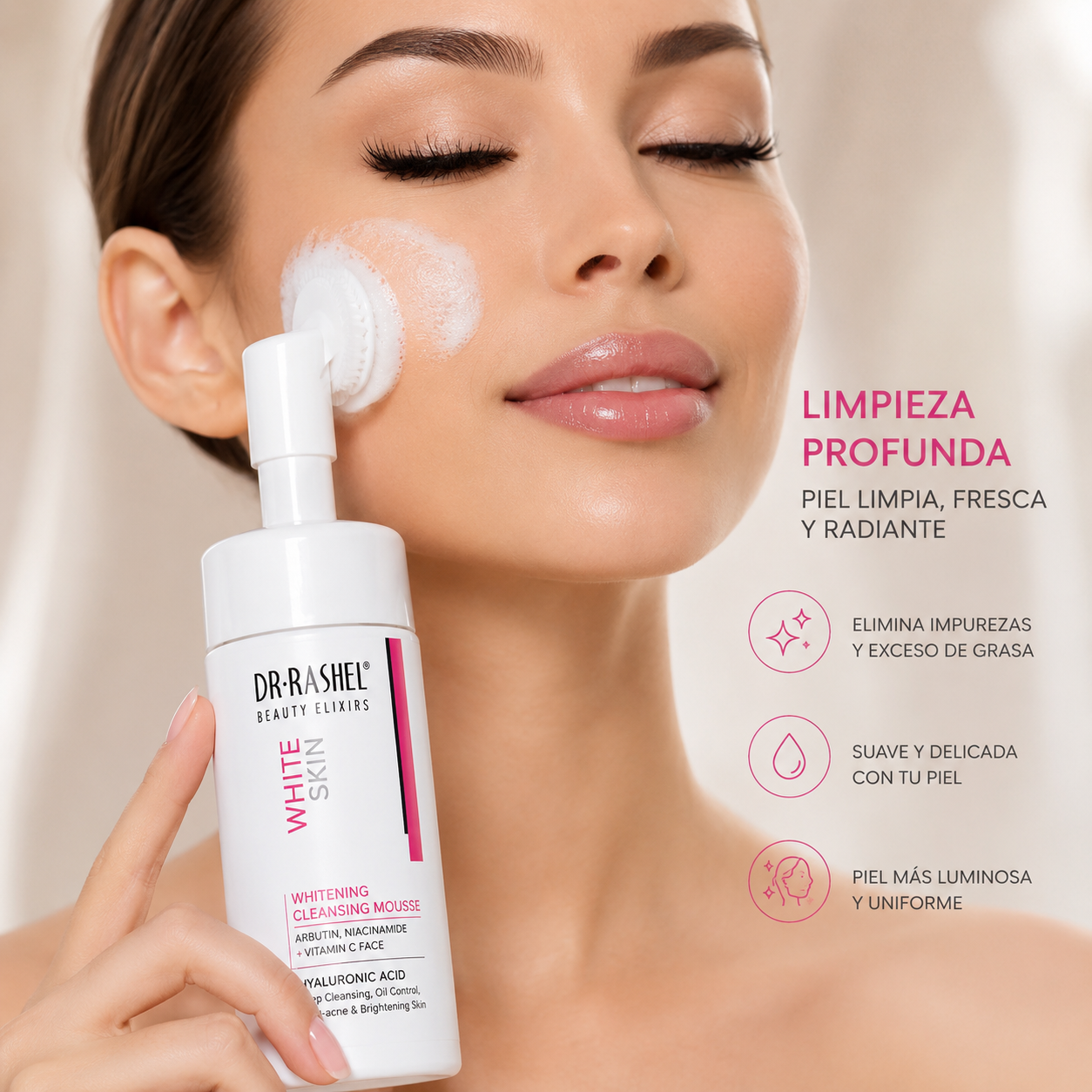Limpieza Facial Aclarante Anti-Manchas | Espuma Dr. Rashel White
