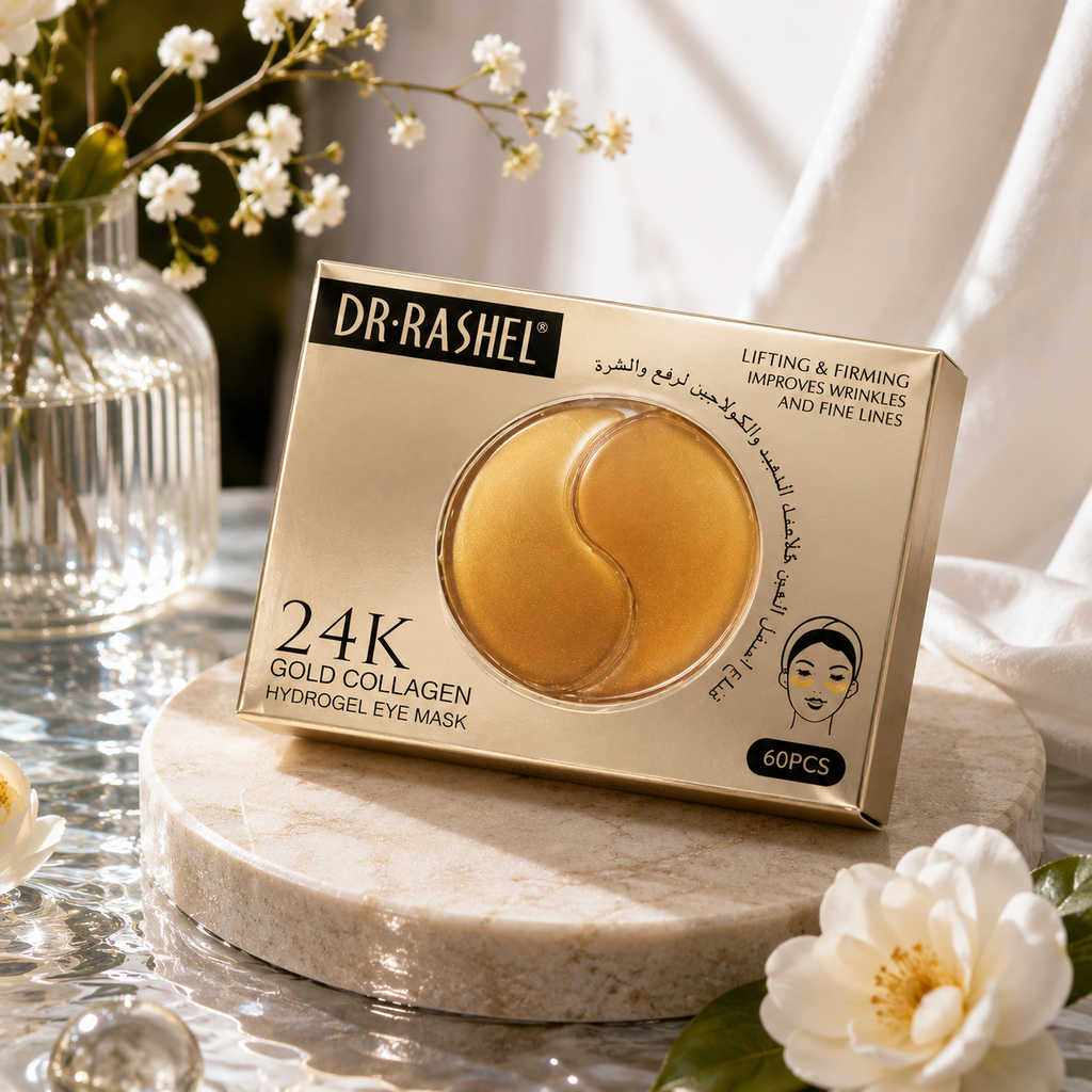 Parches Hidrogel 24K Gold — Colágeno Anti-Ojeras | Dr. Rashel