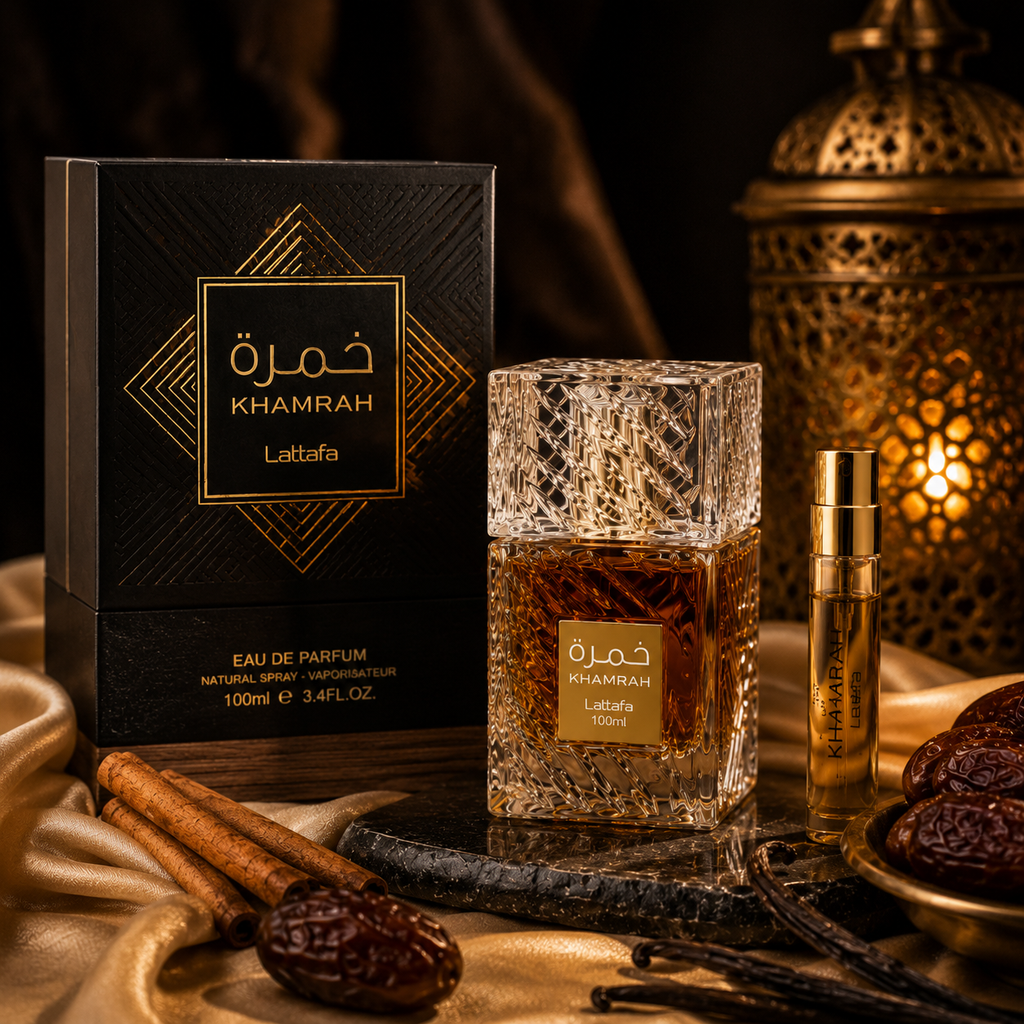 Lattafa Khamrah Black — Perfume Árabe de Invierno 100ml