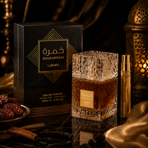 Lattafa Khamrah Black — Perfume Árabe de Invierno 100ml